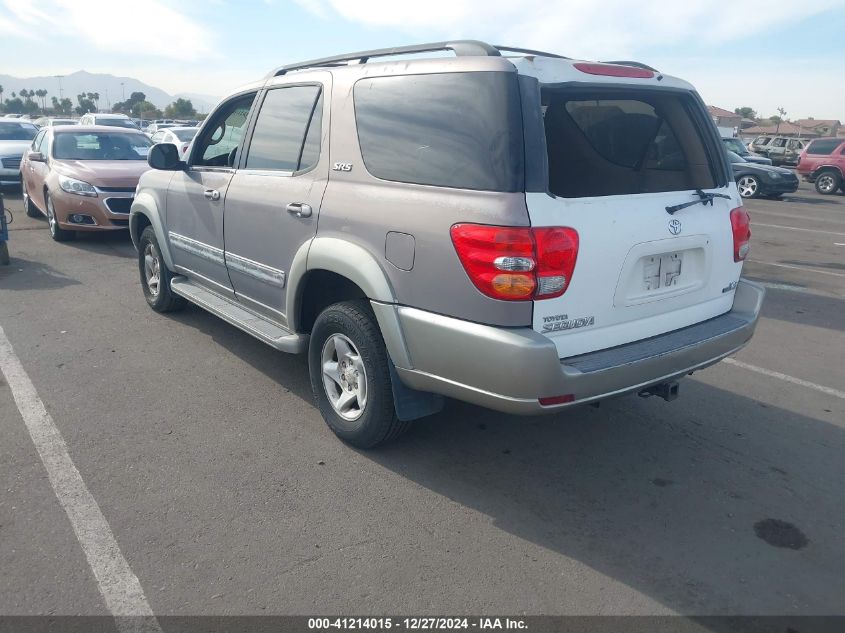 2002 Toyota Sequoia Sr5 VIN: 5TDZT34AX2S086579 Lot: 41214015