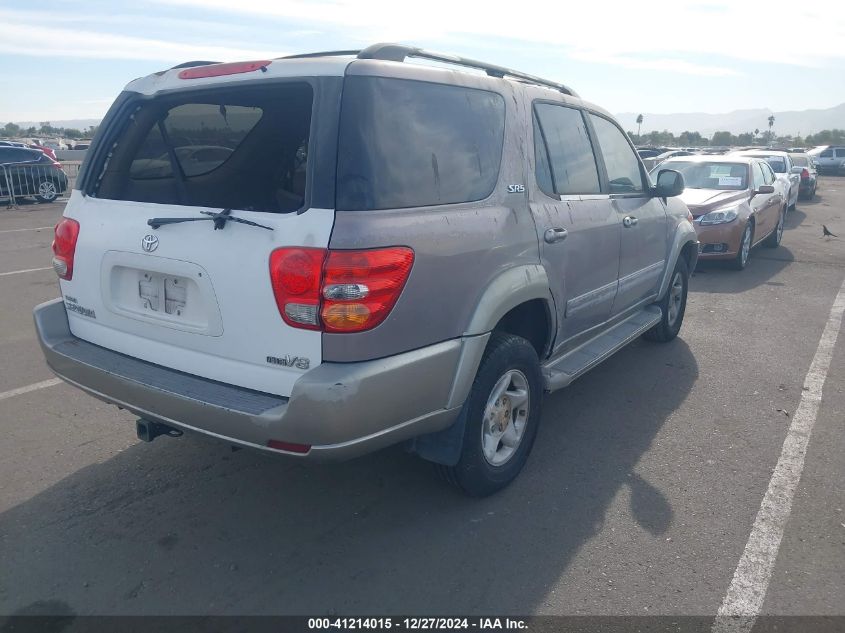 2002 Toyota Sequoia Sr5 VIN: 5TDZT34AX2S086579 Lot: 41214015