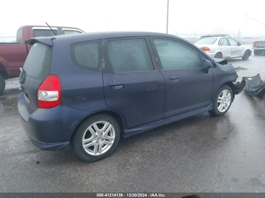 2008 Honda Fit Sport VIN: JHMGD38608S036542 Lot: 41214139