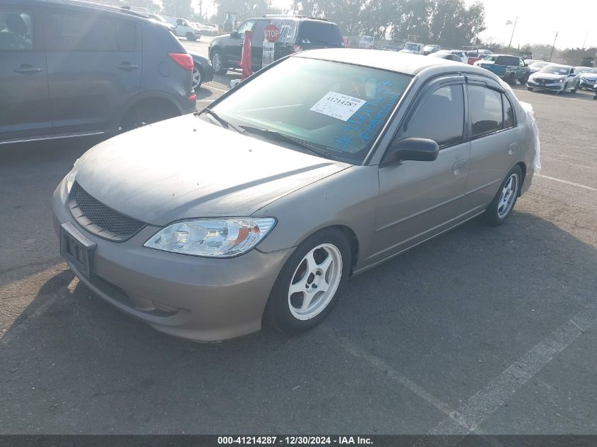 2004 Honda Civic Lx VIN: JHMES15594S000744 Lot: 41214287