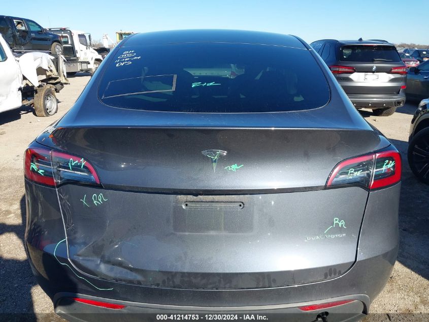 2023 Tesla Model Y Awd/Long Range Dual Motor All-Wheel Drive VIN: 7SAYGDEE2PA195802 Lot: 41214753