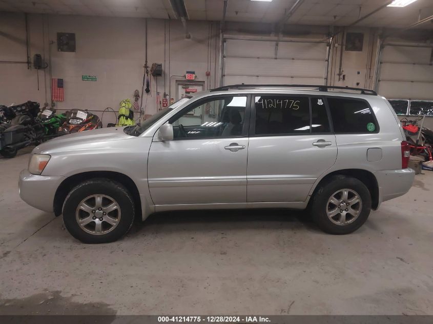 2006 Toyota Highlander V6 VIN: JTEEP21AX60177485 Lot: 41214775