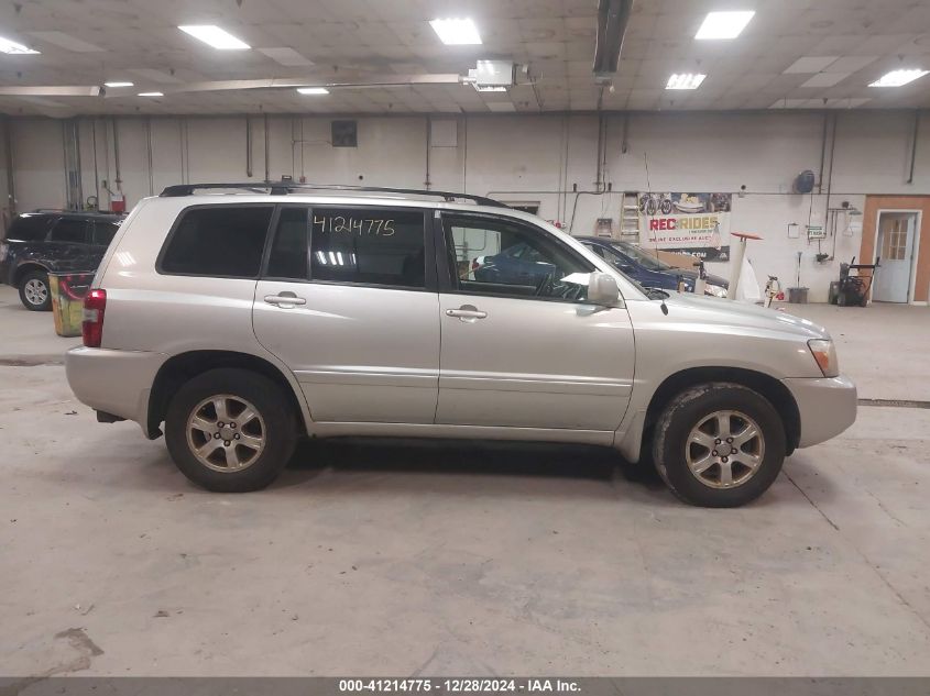 2006 Toyota Highlander V6 VIN: JTEEP21AX60177485 Lot: 41214775