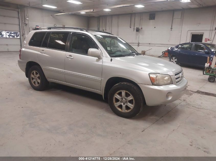 2006 Toyota Highlander V6 VIN: JTEEP21AX60177485 Lot: 41214775