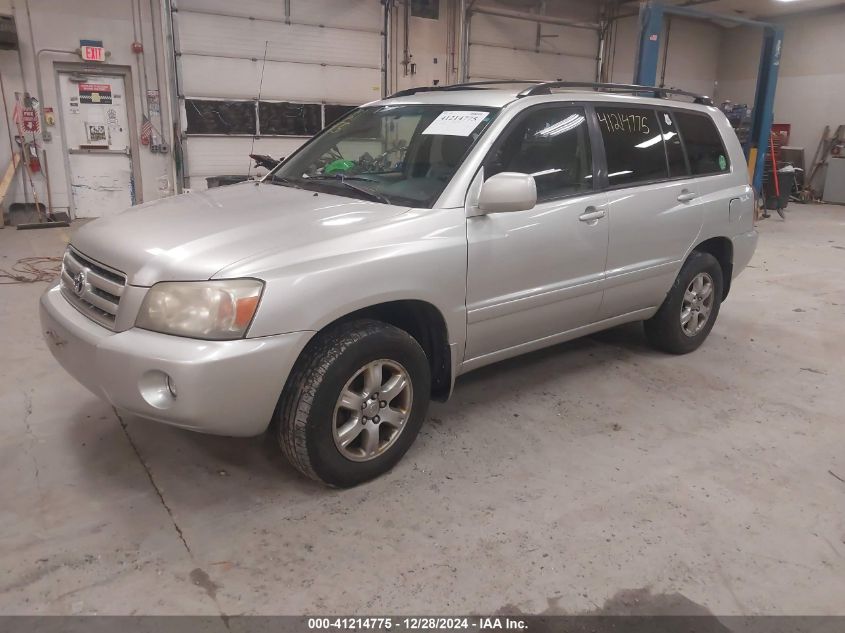 2006 Toyota Highlander V6 VIN: JTEEP21AX60177485 Lot: 41214775