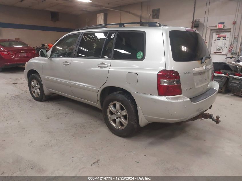 2006 Toyota Highlander V6 VIN: JTEEP21AX60177485 Lot: 41214775