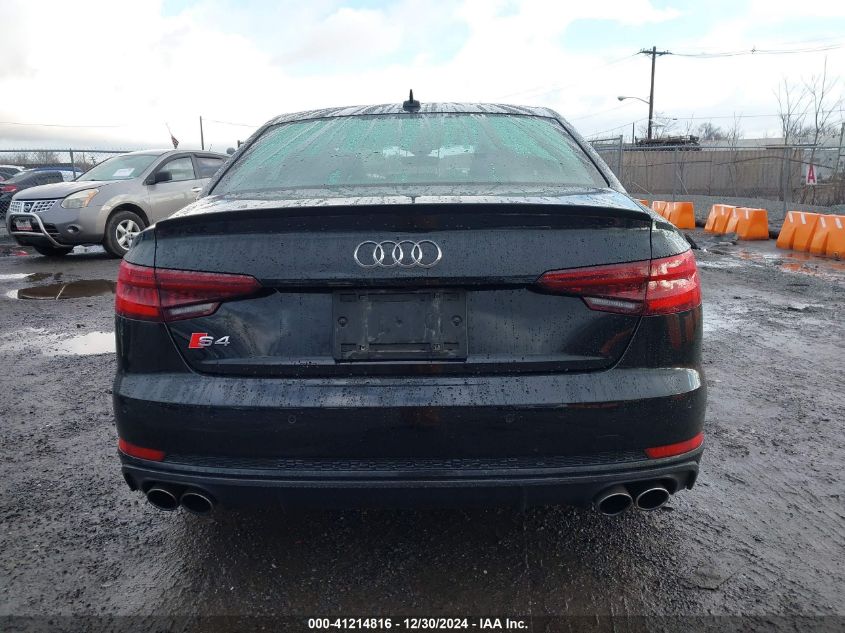 2019 Audi S4 3.0T Premium VIN: WAUB4AF45KA096103 Lot: 41214816