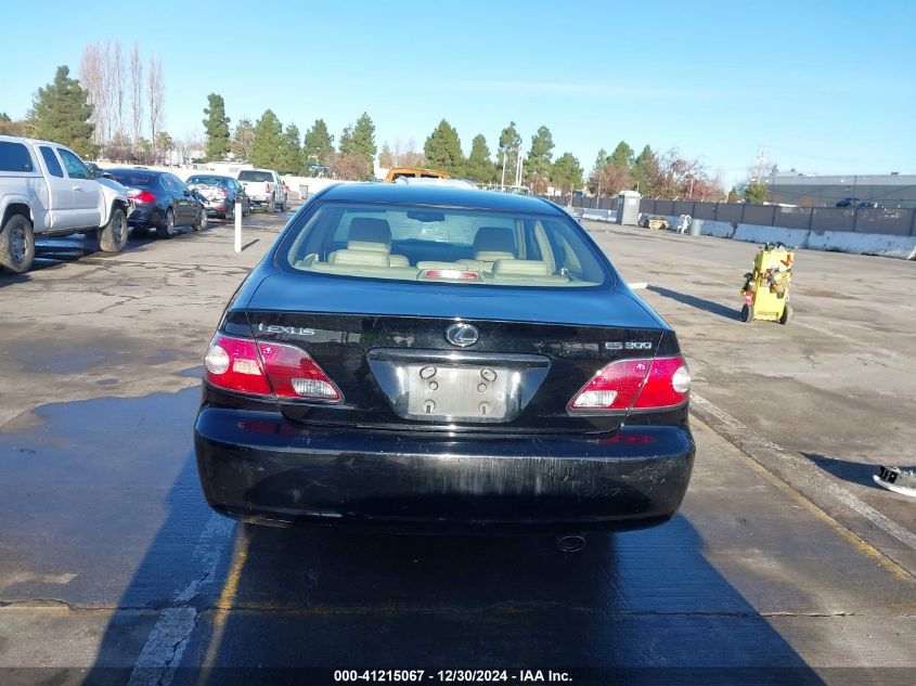 2003 Lexus Es 300 VIN: JTHBF30G330128662 Lot: 41215067