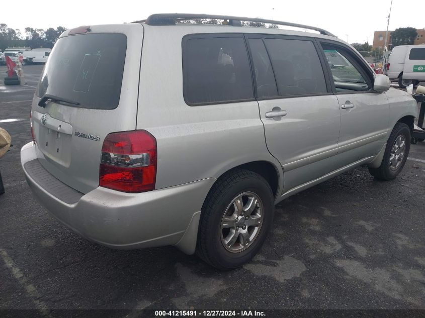 2004 Toyota Highlander V6 VIN: JTEDP21A640019797 Lot: 41215491