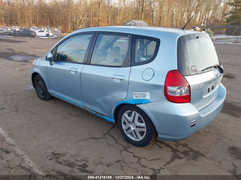 2007 Honda Fit VIN: JHMGD37437S053382 Lot: 41216189