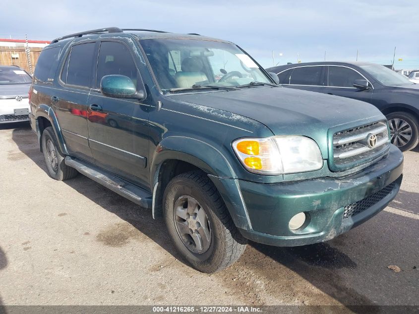 2002 Toyota Sequoia Limited VIN: 5TDBT48A62S075399 Lot: 41216265