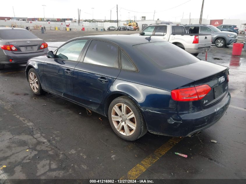 2011 Audi A4 2.0T Premium VIN: WAUAFAFL4BN041437 Lot: 41216982