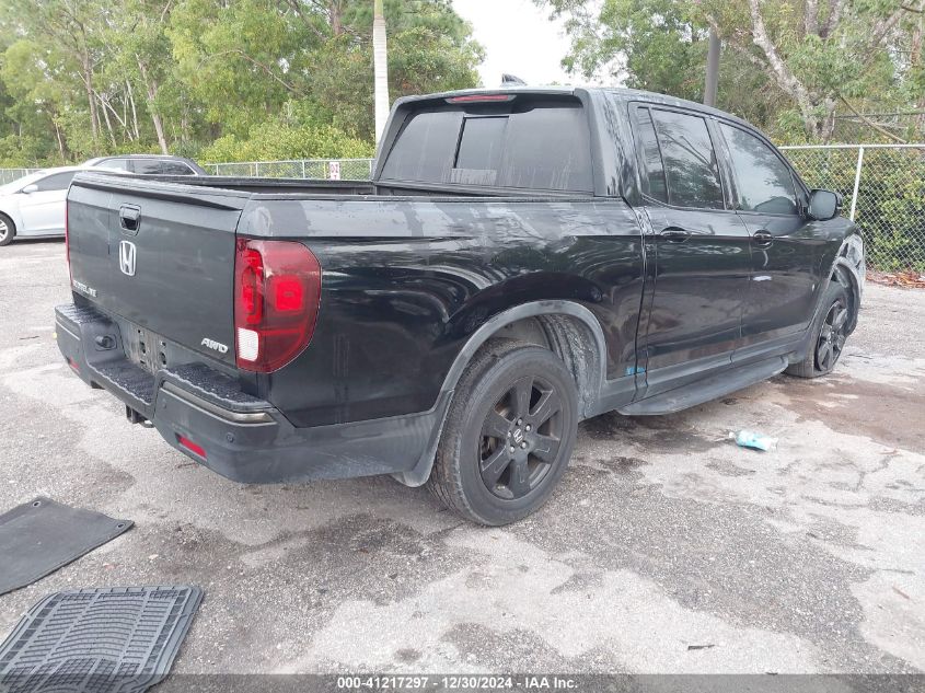 2017 Honda Ridgeline Black Edition VIN: 5FPYK3F89HB016925 Lot: 41217297