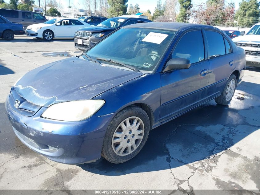 2004 Honda Civic Lx VIN: 2HGES16544H604128 Lot: 41219515