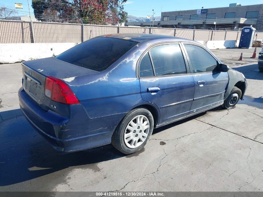 2004 Honda Civic Lx VIN: 2HGES16544H604128 Lot: 41219515