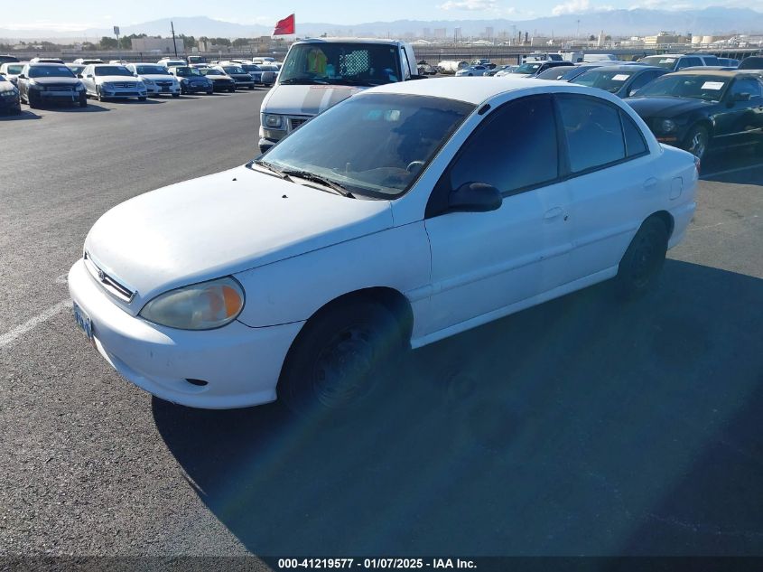 2002 Kia Rio VIN: KNADC123226182772 Lot: 41219577