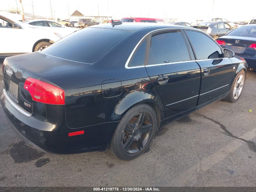 2005 Audi A4 2.0T VIN: WAUAF68E85A500444 Lot: 41219778