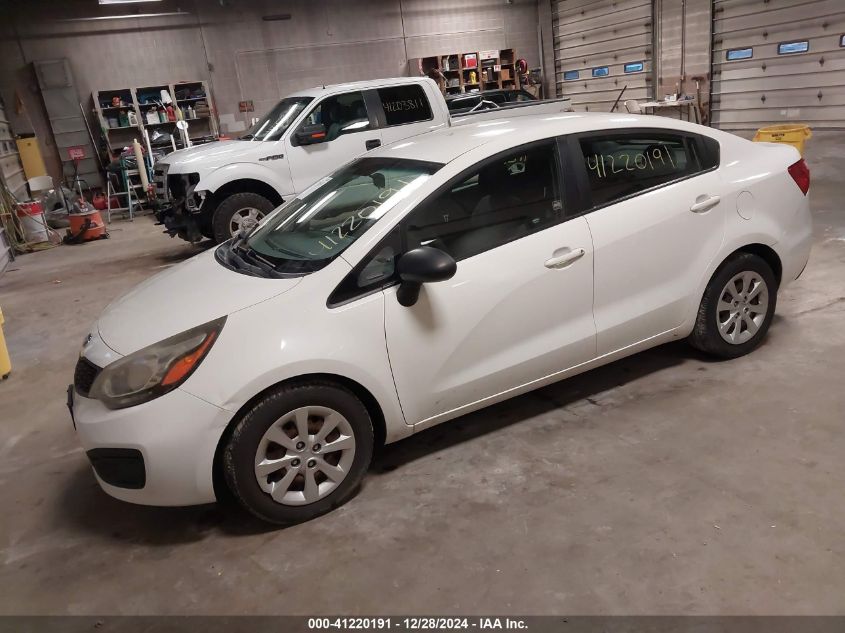 2015 Kia Rio Lx VIN: KNADM4A39F6431865 Lot: 41220191