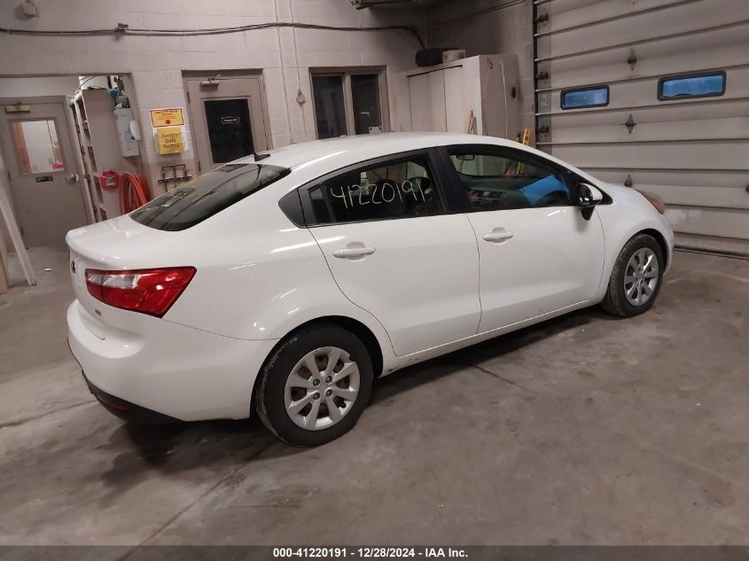 2015 Kia Rio Lx VIN: KNADM4A39F6431865 Lot: 41220191