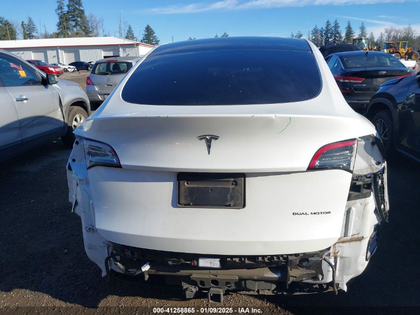 2021 Tesla Model Y Long Range Dual Motor All-Wheel Drive VIN: 5YJYGDEE9MF194352 Lot: 41258865