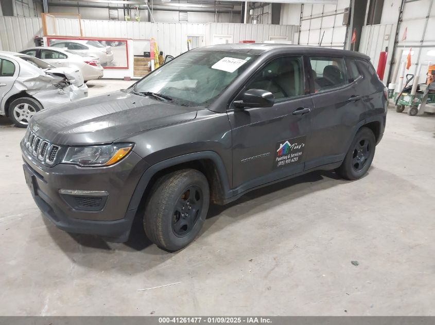 2019 Jeep Compass Sport Fwd VIN: 3C4NJCAB1KT809680 Lot: 41261477