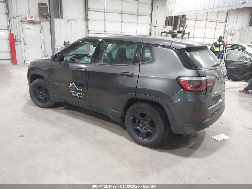 2019 Jeep Compass Sport Fwd VIN: 3C4NJCAB1KT809680 Lot: 41261477