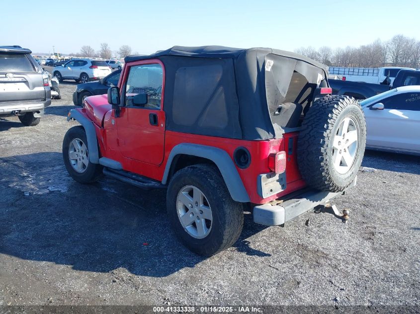 2005 Jeep Wrangler X VIN: 1J4FA39S95P385581 Lot: 41333338