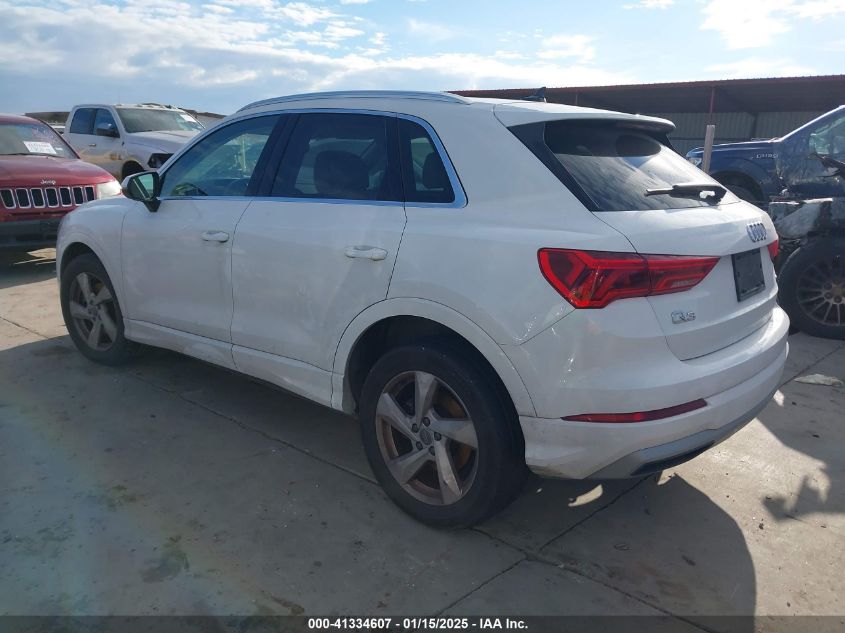 2020 Audi Q3 Premium 45 Tfsi Quattro Tiptronic VIN: WA1AECF39L1031538 Lot: 41334607