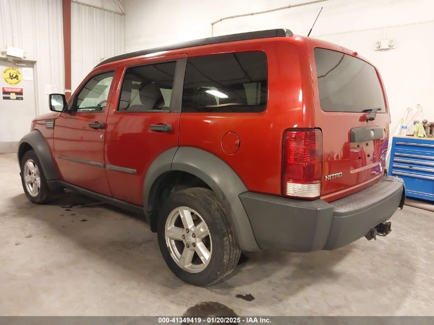 2007 Dodge Nitro Sxt VIN: 1D8GU28K67W601670 Lot: 41349419