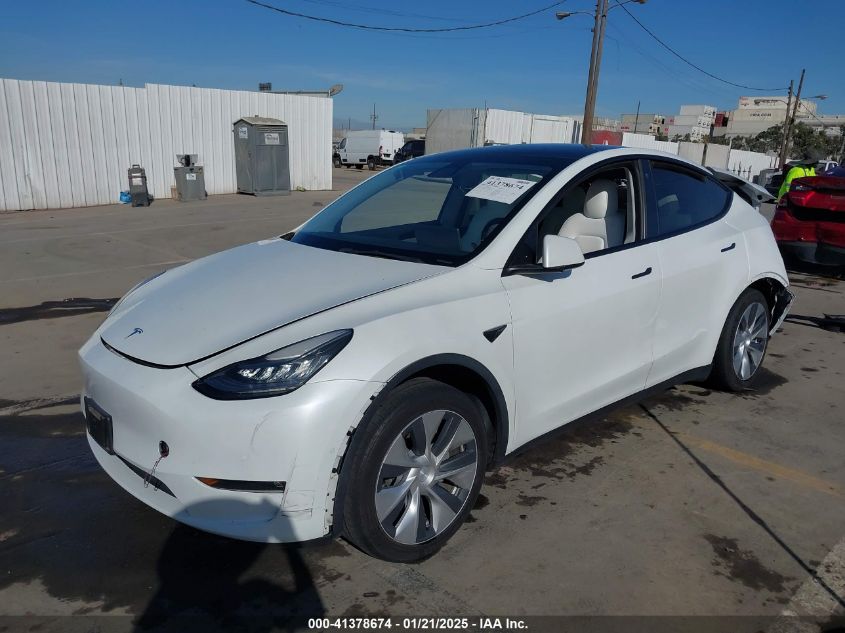 2021 Tesla Model Y Standard Range Rear-Wheel Drive VIN: 5YJYGDED4MF162982 Lot: 41378674