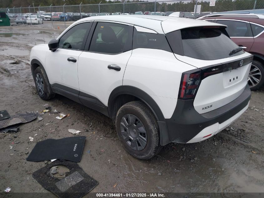 2025 Nissan Kicks S Fwd VIN: 3N8AP6BA4SL306654 Lot: 41394461