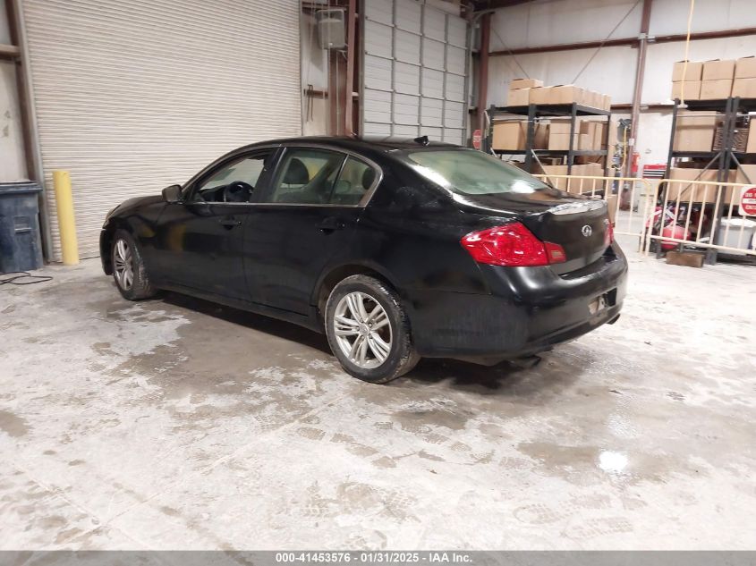 2013 Infiniti G37X VIN: JN1CV6AR5DM762725 Lot: 41453576