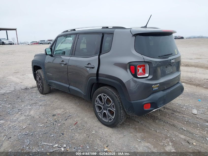 2016 Jeep Renegade Limited VIN: ZACCJBDT8GPC61794 Lot: 41457099