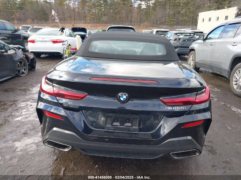 2019 BMW M850I xDrive VIN: WBAFY4C54KBX38972 Lot: 41458089