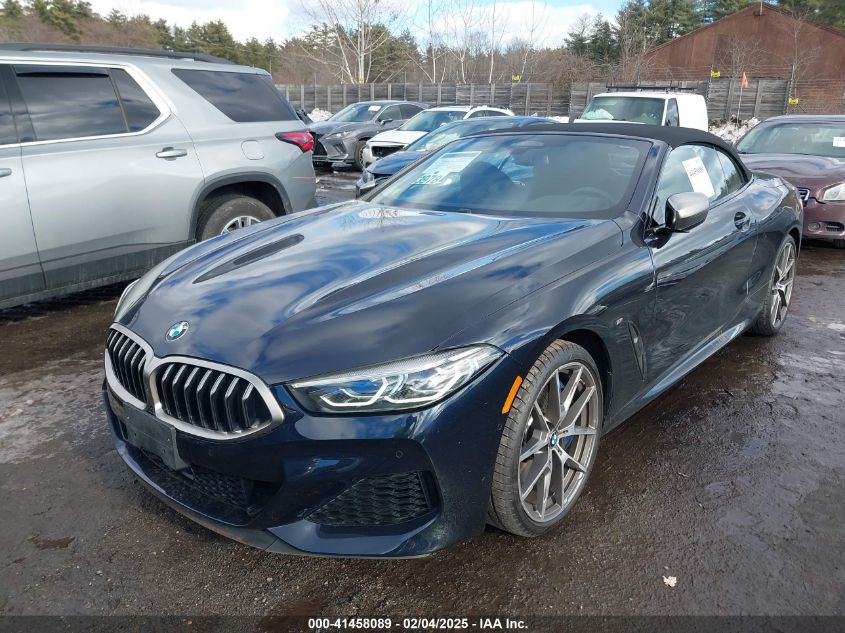 2019 BMW M850I xDrive VIN: WBAFY4C54KBX38972 Lot: 41458089