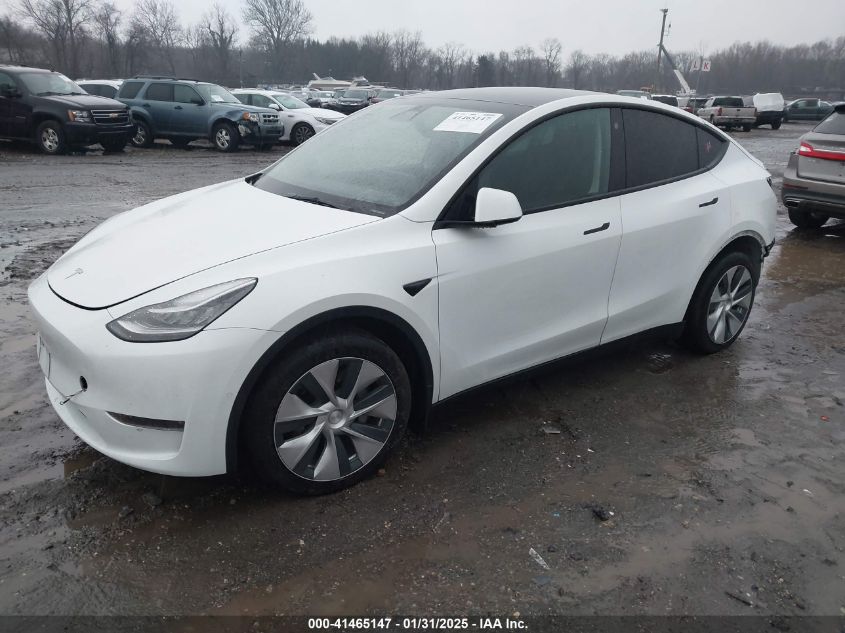 2022 Tesla Model Y Long Range Dual Motor All-Wheel Drive VIN: 7SAYGDEE0NF368362 Lot: 41465147