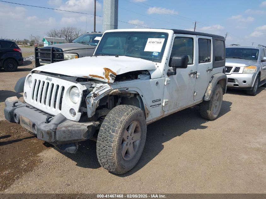 2018 Jeep Wrangler Jk Unlimited Sport S 4X4 VIN: 1C4HJWDGXJL922138 Lot: 41467468