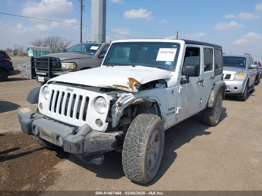 2018 Jeep Wrangler Jk Unlimited Sport S 4X4 VIN: 1C4HJWDGXJL922138 Lot: 41467468