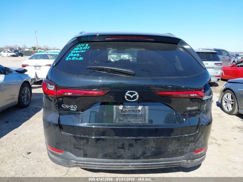 2025 Mazda Cx-90 3.3 Turbo Select Package VIN: JM3KKAHDXS1196145 Lot: 41472508