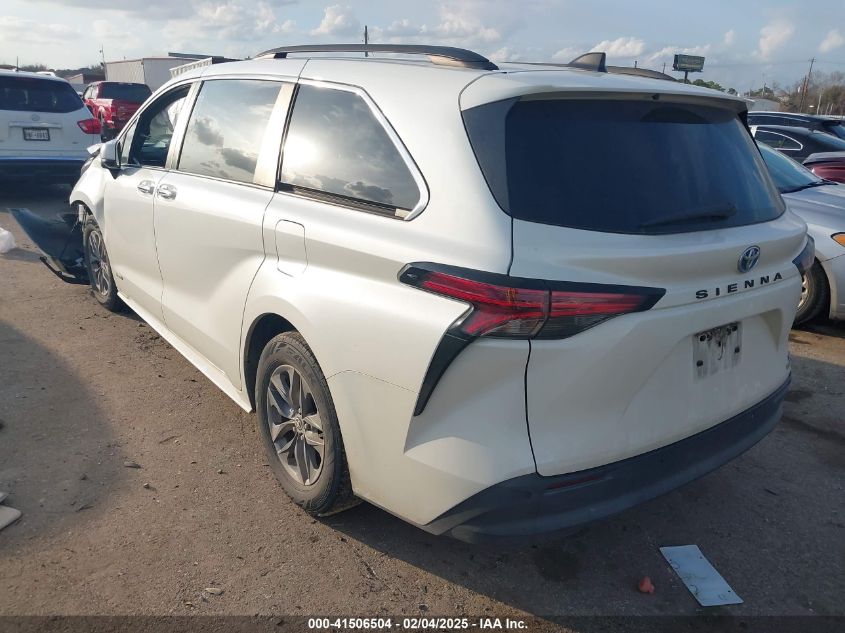 2021 Toyota Sienna Xle VIN: 5TDYRKEC9MS005997 Lot: 41506504