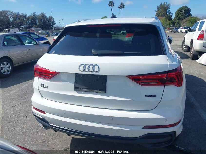 2020 Audi Q3 Prestige 45 Tfsi S Line Quattro Tiptronic VIN: WA1FECF3XL1083346 Lot: 41549891