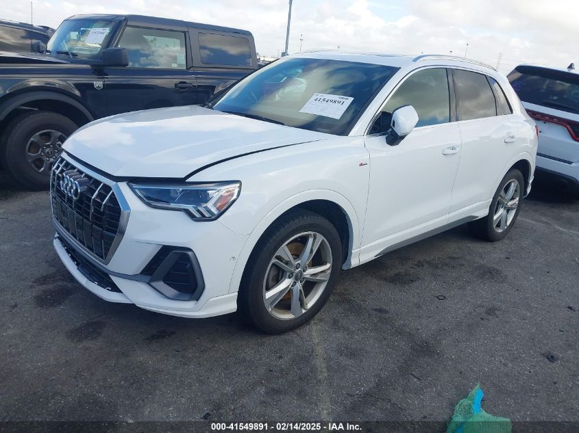 2020 Audi Q3 Prestige 45 Tfsi S Line Quattro Tiptronic VIN: WA1FECF3XL1083346 Lot: 41549891