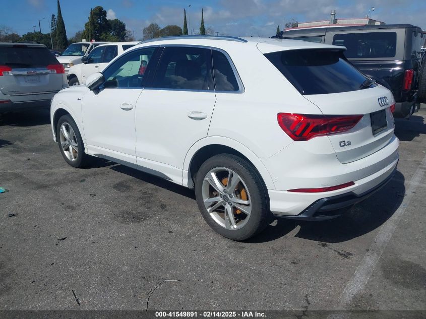 2020 Audi Q3 Prestige 45 Tfsi S Line Quattro Tiptronic VIN: WA1FECF3XL1083346 Lot: 41549891