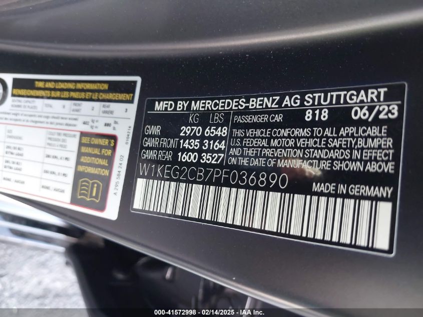 2023 Mercedes-Benz Eqe 500 4Matic+ VIN: W1KEG2CB7PF036890 Lot: 41572998