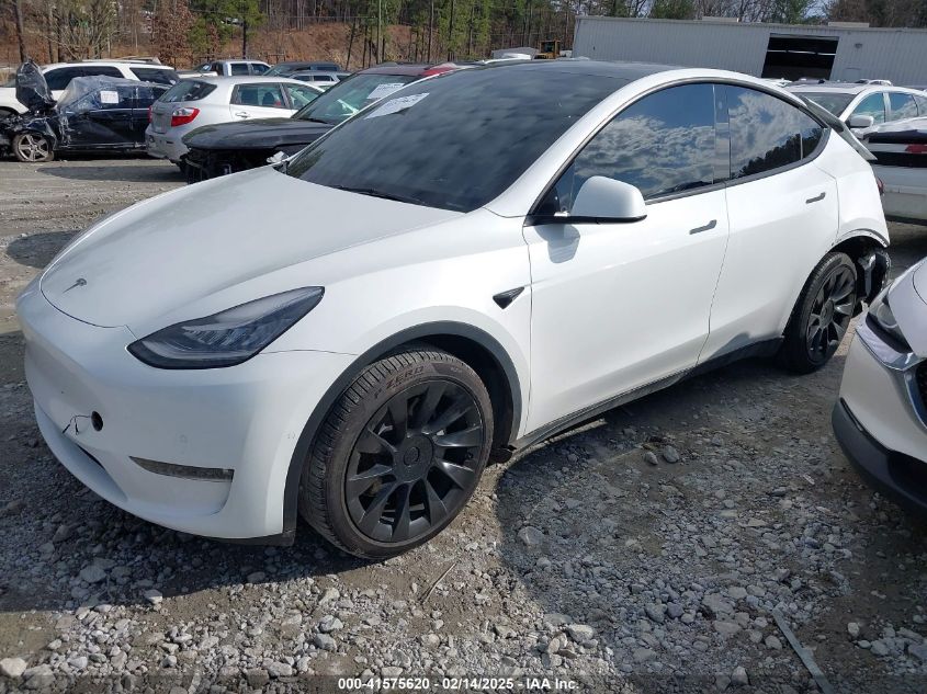 2021 Tesla Model Y Long Range Dual Motor All-Wheel Drive VIN: 5YJYGDEE1MF256620 Lot: 41575620