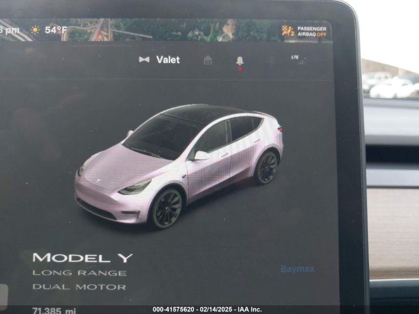 2021 Tesla Model Y Long Range Dual Motor All-Wheel Drive VIN: 5YJYGDEE1MF256620 Lot: 41575620