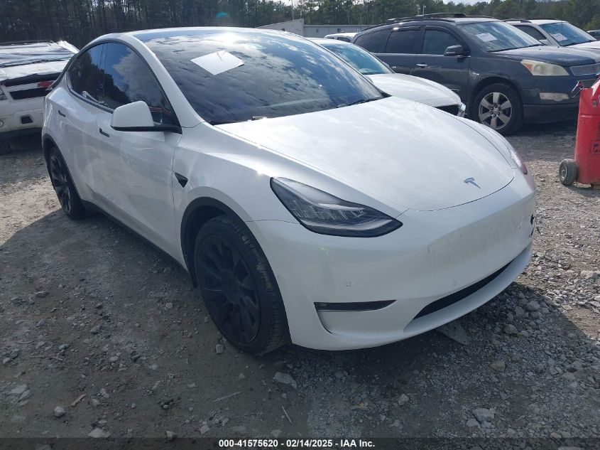 2021 Tesla Model Y Long Range Dual Motor All-Wheel Drive VIN: 5YJYGDEE1MF256620 Lot: 41575620