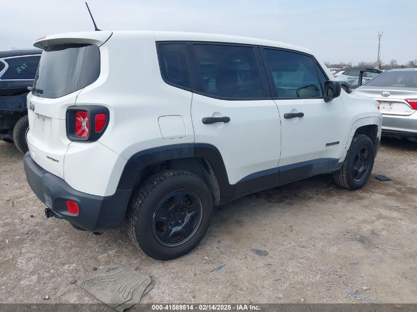 2018 Jeep Renegade Sport 4X4 VIN: ZACCJBAB6JPH30383 Lot: 41589514