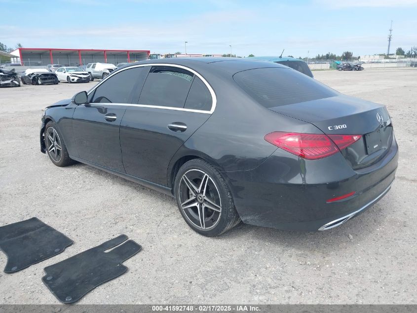 2022 Mercedes-Benz C 300 Sedan VIN: W1KAF4GB4NR052502 Lot: 41592748