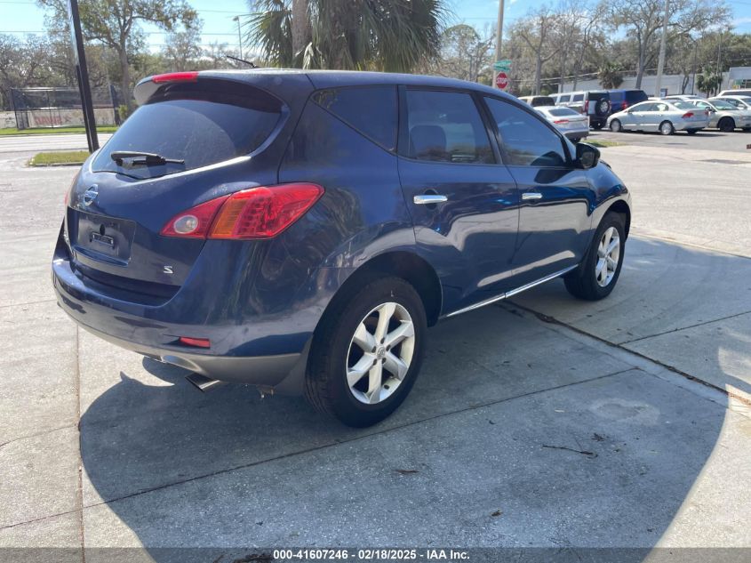 2009 Nissan Murano S VIN: JN8AZ18U99W023606 Lot: 41607246